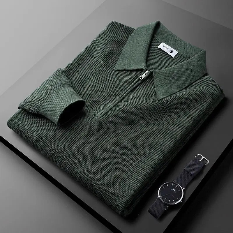 HARRISON OF CALIFORNIA | CLASSIC WAFFLE KNIT SWEATSHIRT FOR MEN