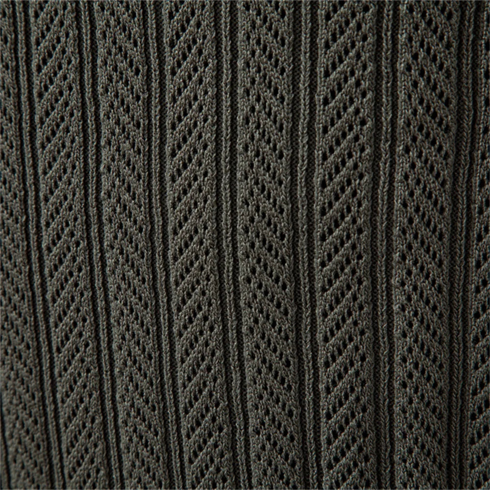 HARRISON OF CALIFORNIA | TEXTURED ZIPPER POLO FOR MEN