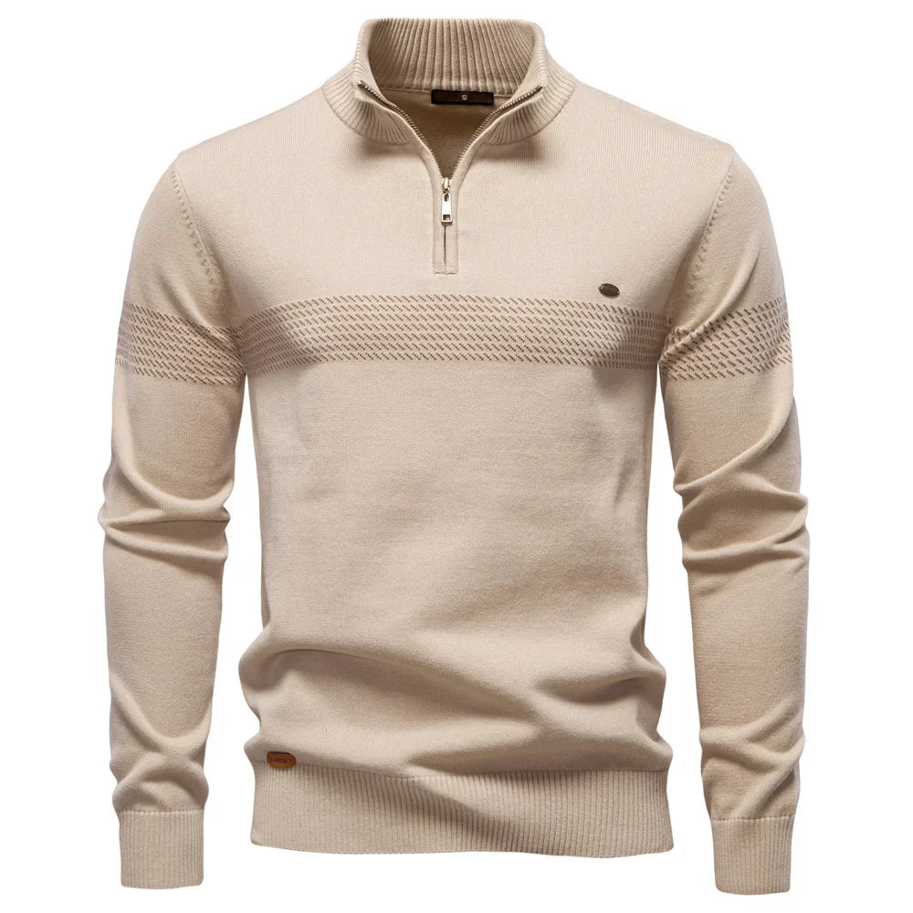 HARRISON OF CALIFORNIA | CLASSIC HALF-ZIP KNIT SWEATER FOR MEN