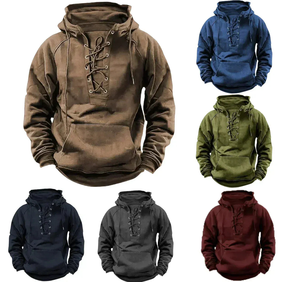 HARRISON OF CALIFORNIA | HOODED SWEATSHIRT WITH LACES FOR MEN