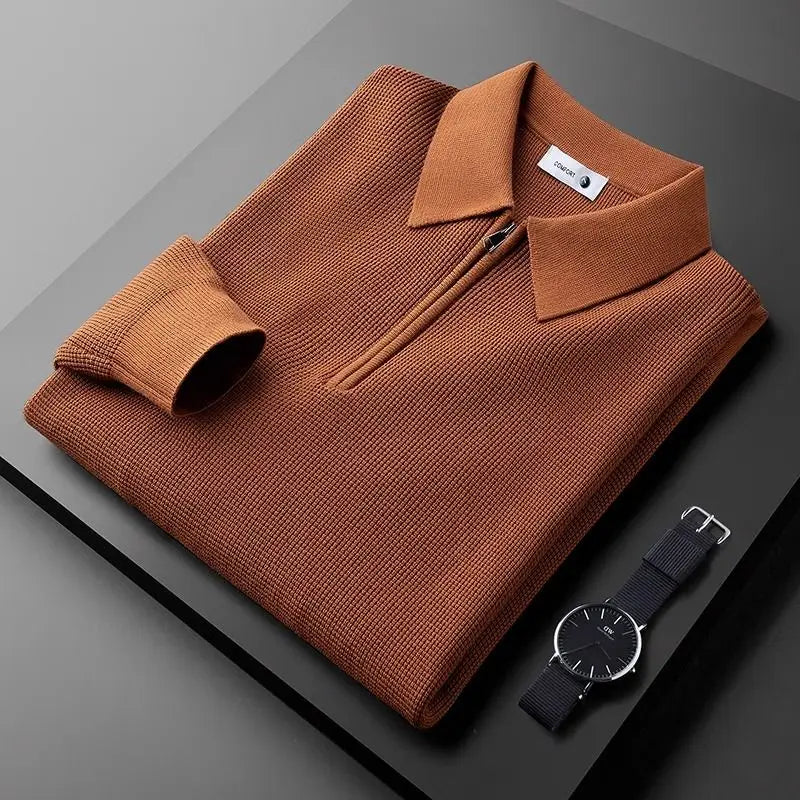 HARRISON OF CALIFORNIA | CLASSIC WAFFLE KNIT SWEATSHIRT FOR MEN