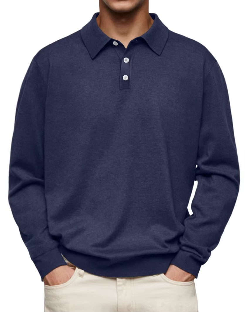 HARRISON OF CALIFORNIA | LONG SLEEVE POLO SHIRT FOR MEN