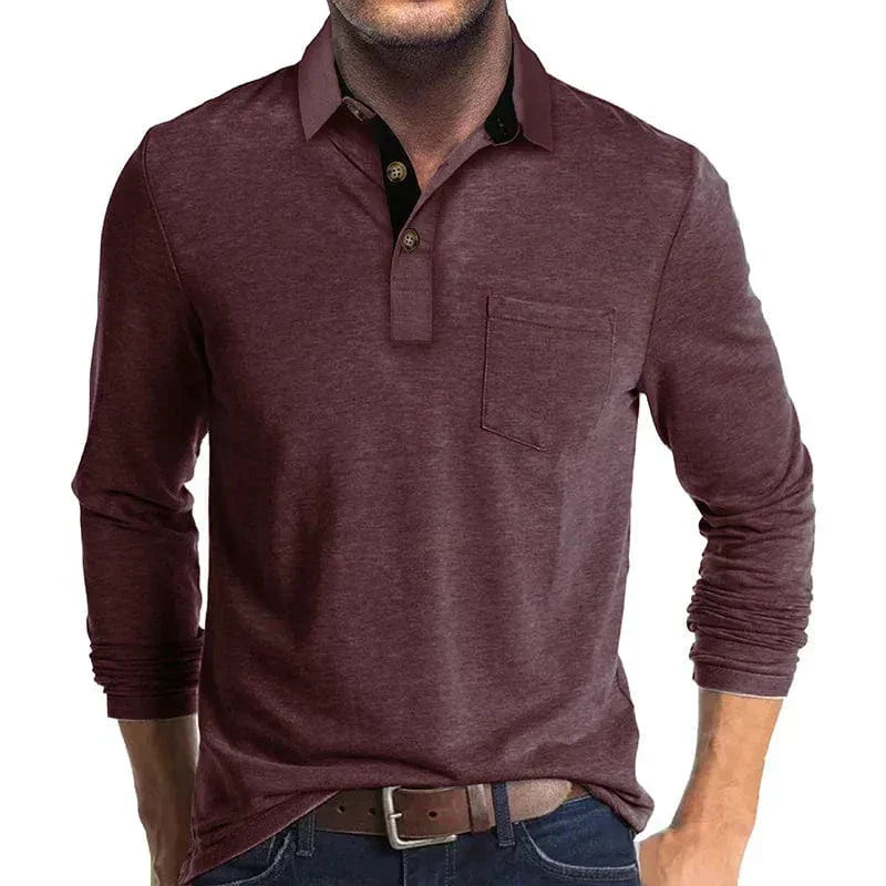 HARRISON OF CALIFORNIA | CLASSIC LONG SLEEVE POLO FOR MEN