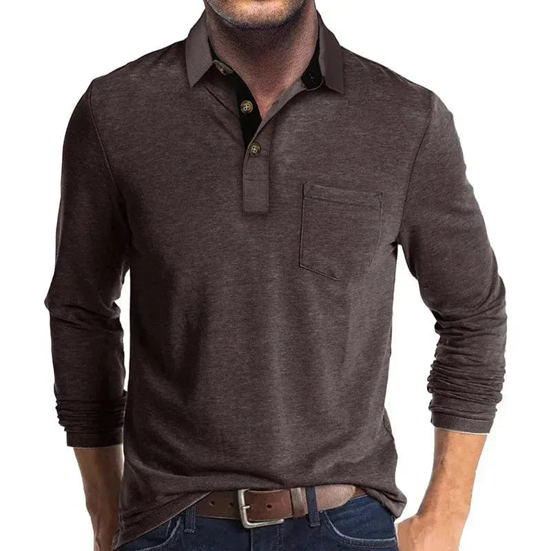 HARRISON OF CALIFORNIA | CLASSIC LONG SLEEVE POLO FOR MEN