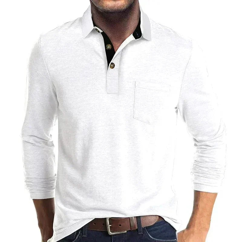 HARRISON OF CALIFORNIA | CLASSIC LONG SLEEVE POLO FOR MEN