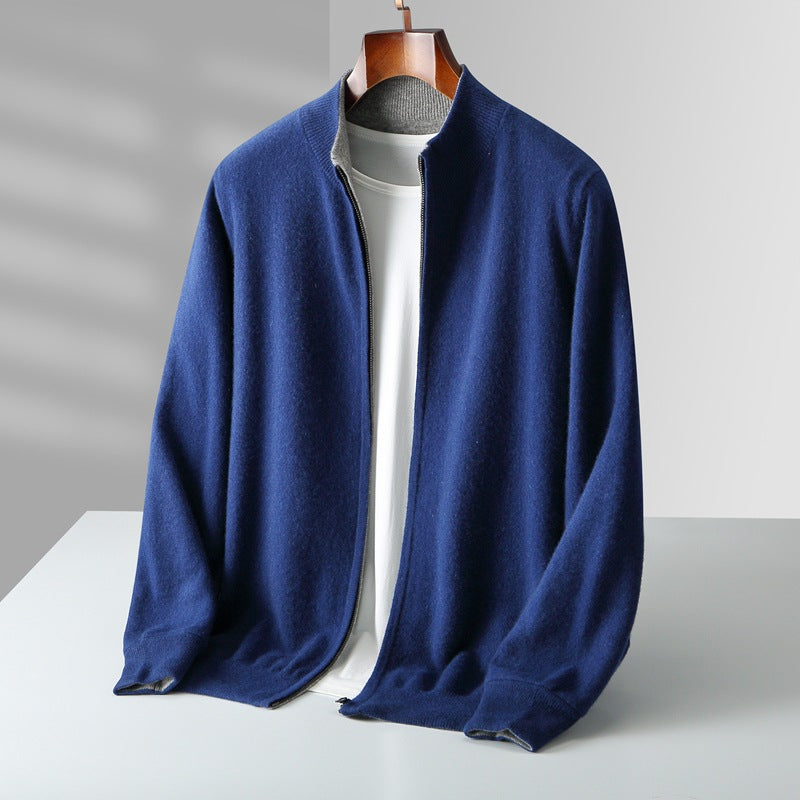 HARRISON OF CALIFORNIA | ZIPPERED KNIT CARDIGAN FOR MEN