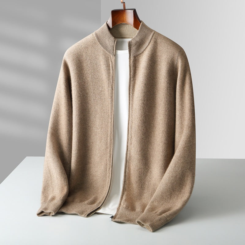 HARRISON OF CALIFORNIA | ZIPPERED KNIT CARDIGAN FOR MEN