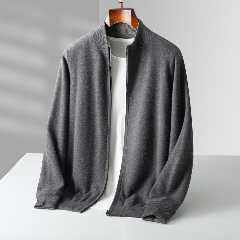 HARRISON OF CALIFORNIA | ZIPPERED KNIT CARDIGAN FOR MEN