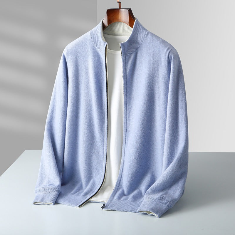 HARRISON OF CALIFORNIA | ZIPPERED KNIT CARDIGAN FOR MEN