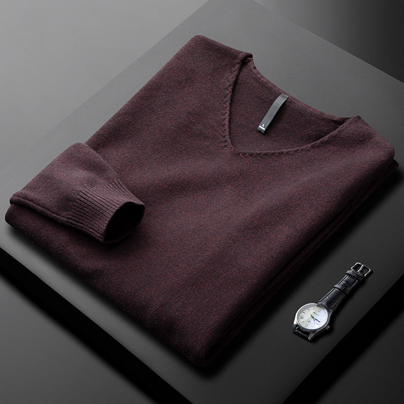 HARRISON OF CALIFORNIA | V-NECK SWEATER IN PREMIUM FIBERS FOR MEN