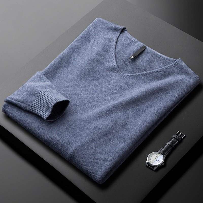 HARRISON OF CALIFORNIA | V-NECK SWEATER IN PREMIUM FIBERS FOR MEN
