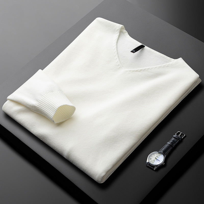 HARRISON OF CALIFORNIA | V-NECK SWEATER IN PREMIUM FIBERS FOR MEN