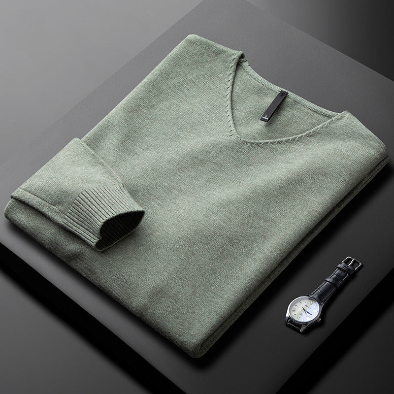 HARRISON OF CALIFORNIA | V-NECK SWEATER IN PREMIUM FIBERS FOR MEN