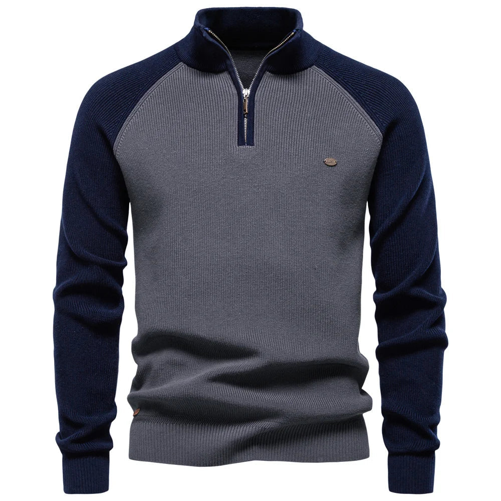 HARRISON OF CALIFORNIA | QUARTER ZIP SWEATER FOR MEN
