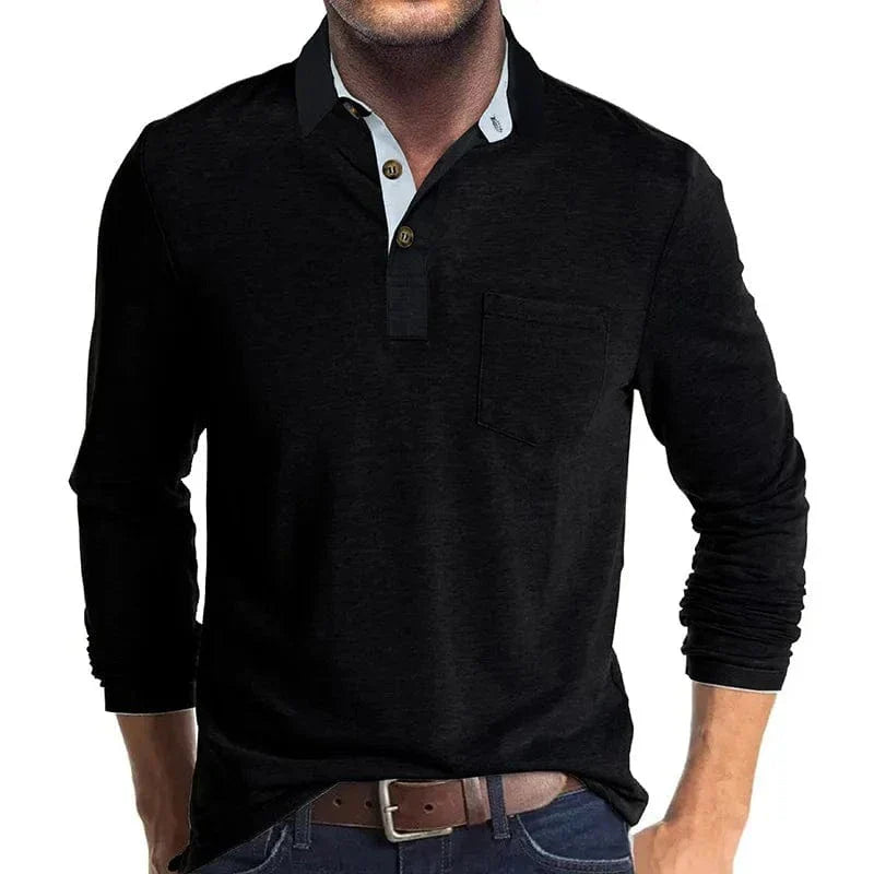 HARRISON OF CALIFORNIA | CLASSIC LONG SLEEVE POLO FOR MEN