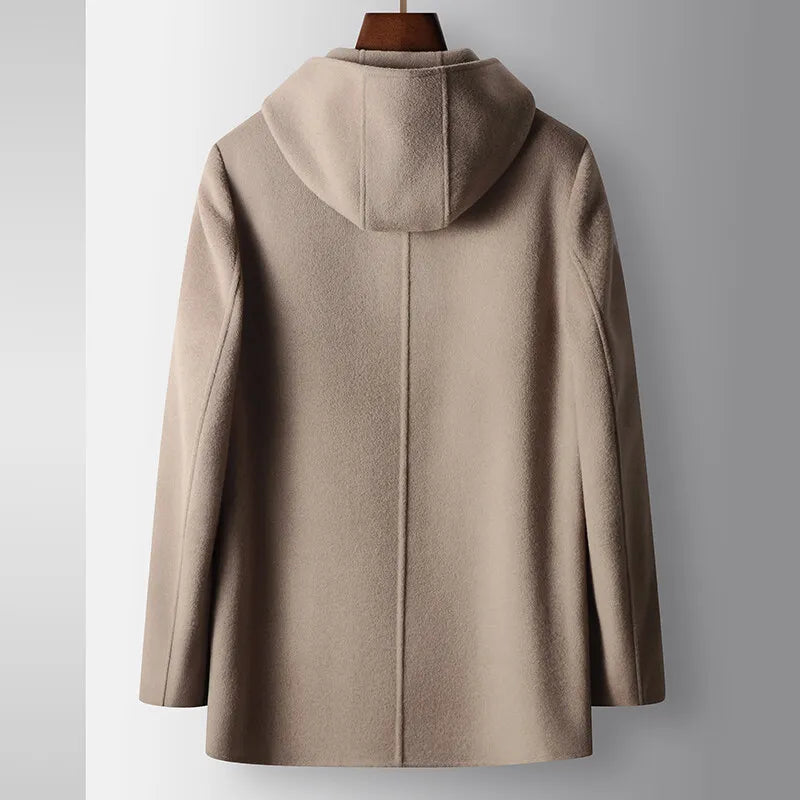 HARRISON OF CALIFORNIA | WOOL HOODED COAT FOR MEN