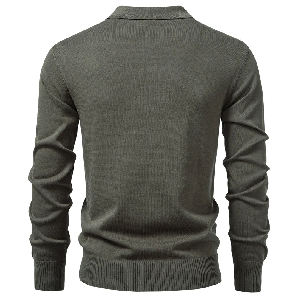 HARRISON OF CALIFORNIA | TEXTURED ZIPPER POLO FOR MEN
