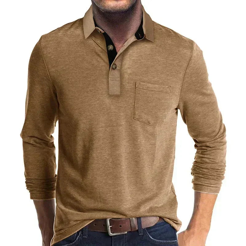 HARRISON OF CALIFORNIA | CLASSIC LONG SLEEVE POLO FOR MEN