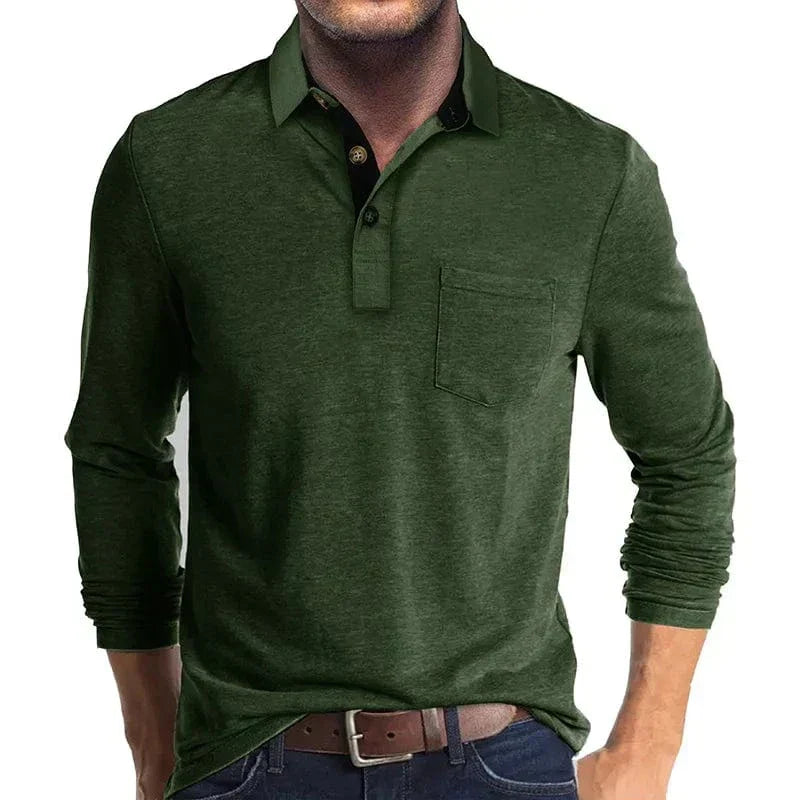 HARRISON OF CALIFORNIA | CLASSIC LONG SLEEVE POLO FOR MEN