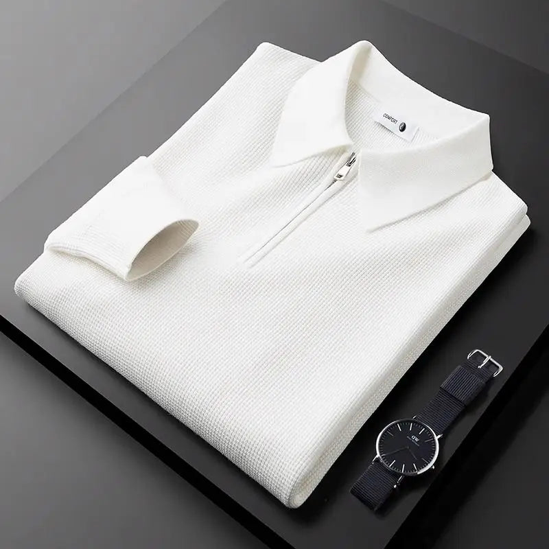 HARRISON OF CALIFORNIA | CLASSIC WAFFLE KNIT SWEATSHIRT FOR MEN