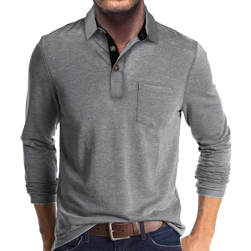 HARRISON OF CALIFORNIA | CLASSIC LONG SLEEVE POLO FOR MEN