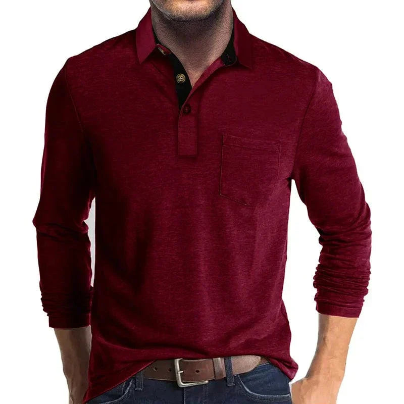 HARRISON OF CALIFORNIA | CLASSIC LONG SLEEVE POLO FOR MEN