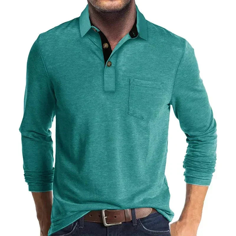 HARRISON OF CALIFORNIA | CLASSIC LONG SLEEVE POLO FOR MEN