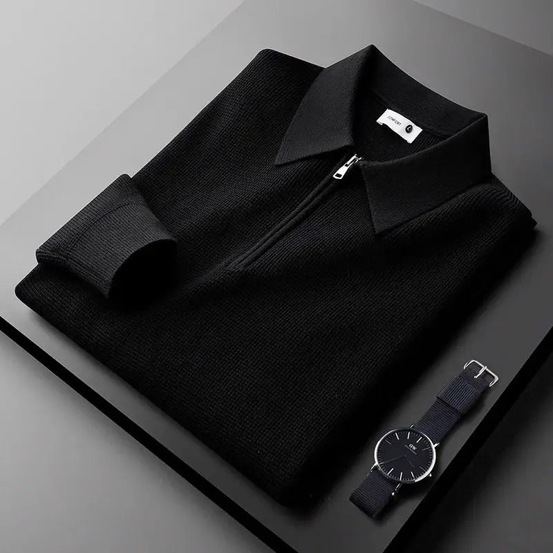 HARRISON OF CALIFORNIA | CLASSIC WAFFLE KNIT SWEATSHIRT FOR MEN