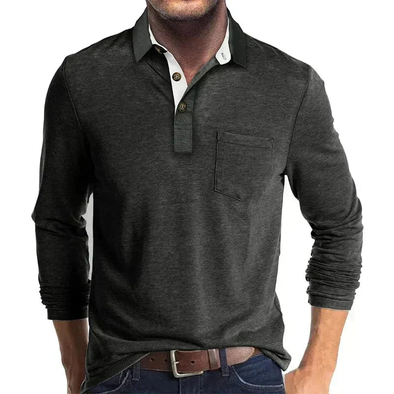 HARRISON OF CALIFORNIA | CLASSIC LONG SLEEVE POLO FOR MEN