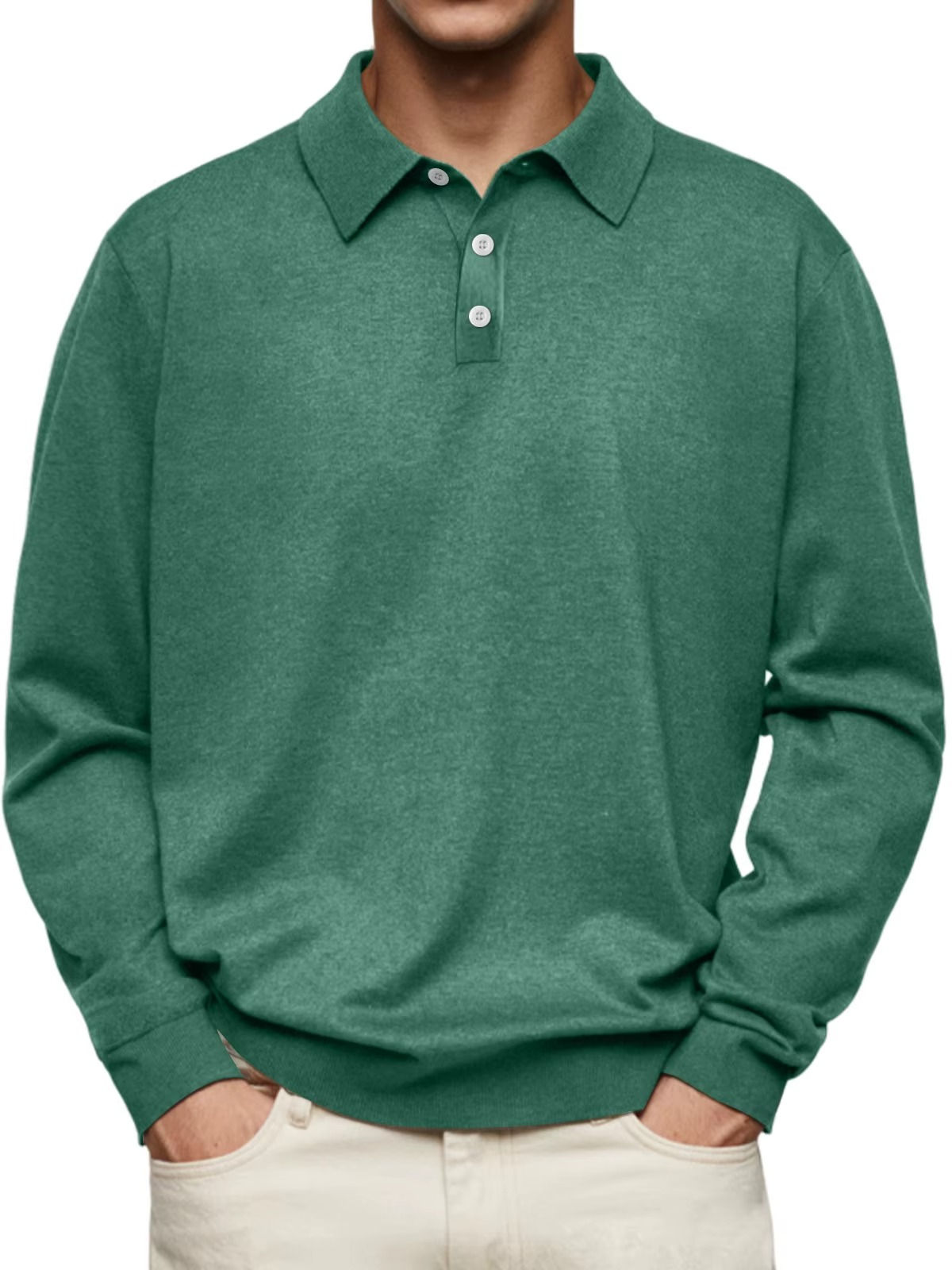 HARRISON OF CALIFORNIA | LONG SLEEVE POLO SHIRT FOR MEN