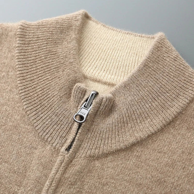 HARRISON OF CALIFORNIA | ZIPPERED KNIT CARDIGAN FOR MEN