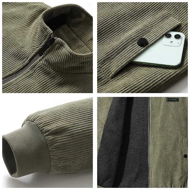 HARRISON OF CALIFORNIA | CORDUROY FLEECE JACKET FOR MEN