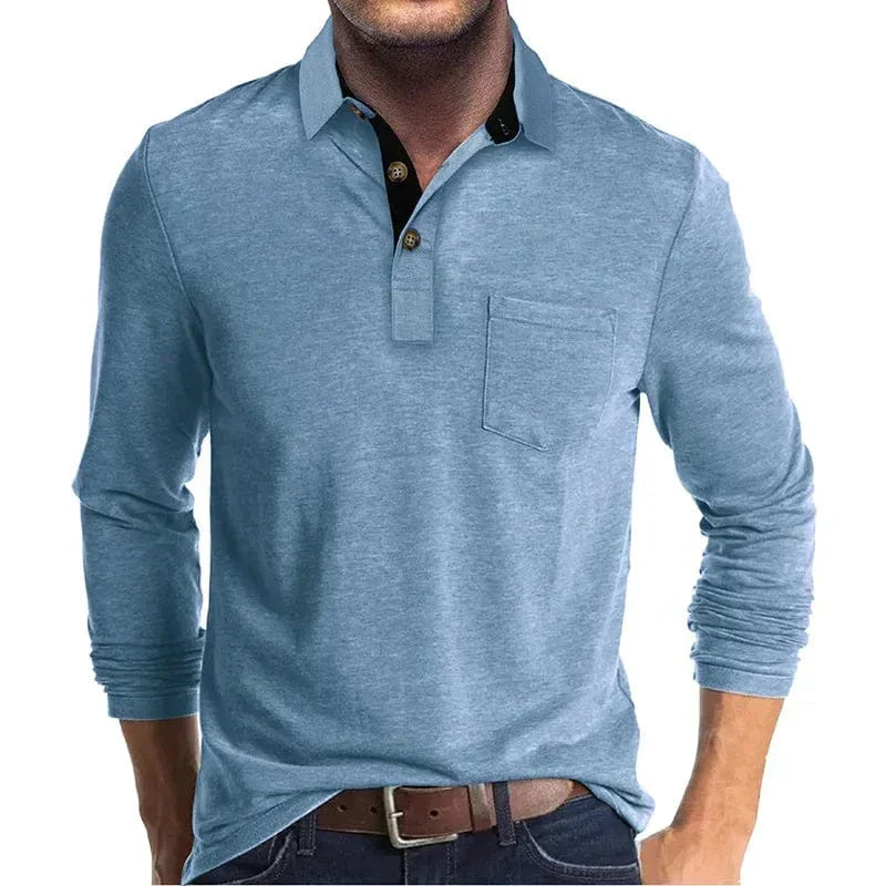 HARRISON OF CALIFORNIA | CLASSIC LONG SLEEVE POLO FOR MEN