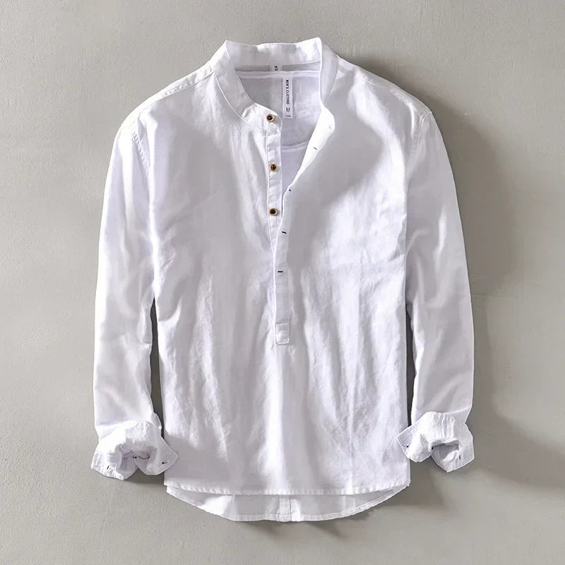 HARRISON OF CALIFORNIA | MINIMALIST LINEN SHIRT FOR MEN