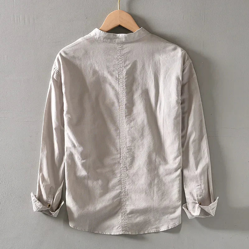 HARRISON OF CALIFORNIA | MINIMALIST LINEN SHIRT FOR MEN