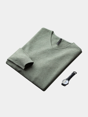 HARRISON OF CALIFORNIA | V-NECK SWEATER IN PREMIUM FIBERS FOR MEN