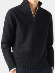HARRISON OF CALIFORNIA | WOOL TURTLENECK WITH ZIP FOR MEN