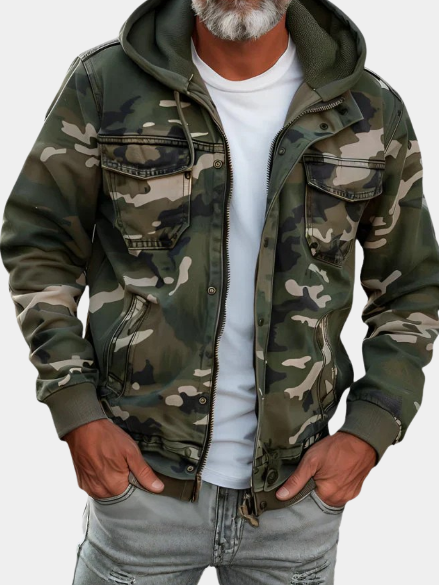HARRISON OF CALIFORNIA | MILITARY STYLE HOODED JACKET FOR MEN