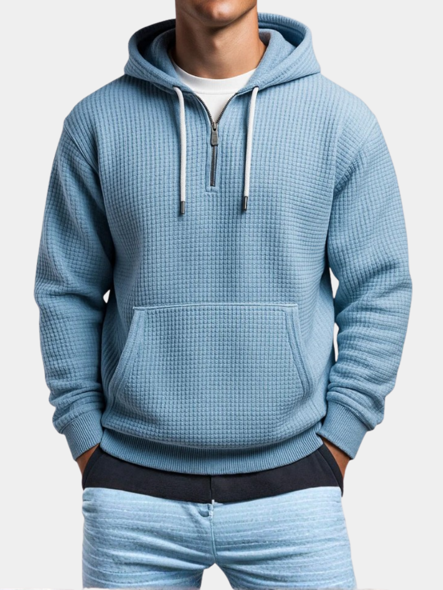 HARRISON OF CALIFORNIA | WAFFLE KNIT HOODIE FOR MEN