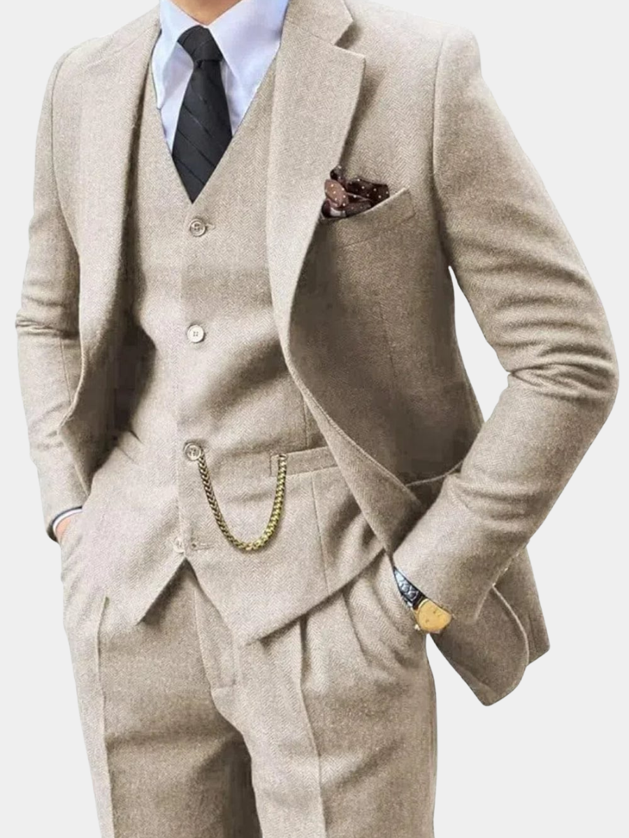 HARRISON OF CALIFORNIA | HERRINGBONE SUIT FOR MEN