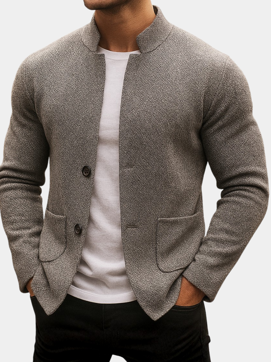 HARRISON OF CALIFORNIA | KNITTED WOOL CARDIGAN FOR MEN