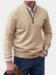HARRISON OF CALIFORNIA | ZIPPERED KNIT PULLOVER FOR MEN