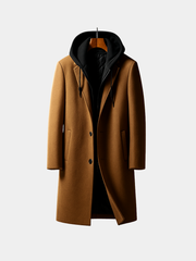 HARRISON OF CALIFORNIA | WOOL HOODED COAT FOR MEN