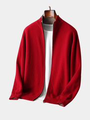 HARRISON OF CALIFORNIA | ZIPPERED KNIT CARDIGAN FOR MEN