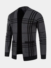 HARRISON OF CALIFORNIA | CHECKERED KNIT CARDIGAN FOR MEN