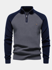 HARRISON OF CALIFORNIA | QUARTER ZIP SWEATER FOR MEN