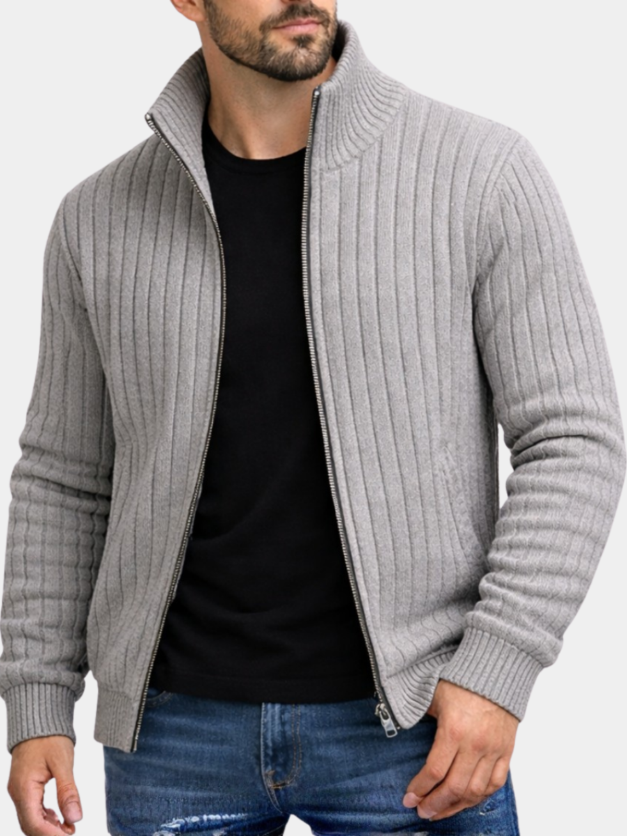 HARRISON OF CALIFORNIA | CLASSIC ELEGANT ZIP CARDIGAN FOR MEN