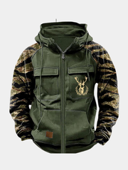 HARRISON OF CALIFORNIA | CLEAN MULTI-POCKET ZIP HOODIE FOR MEN