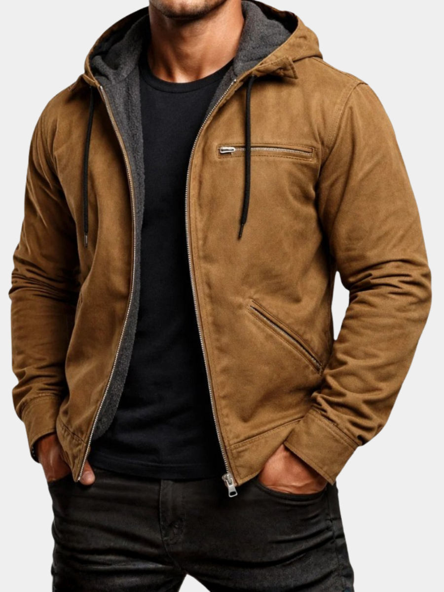 HARRISON OF CALIFORNIA | CANVAS HOODIE JACKET FOR MEN