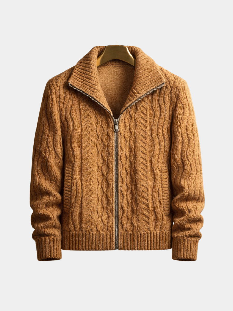 HARRISON OF CALIFORNIA | CLASSIC ZIPPERED CARDIGAN FOR MEN